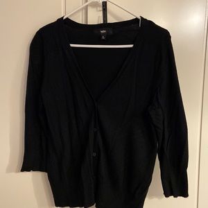 Black v neck cardigan
